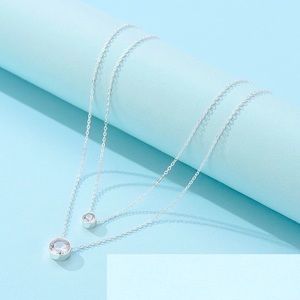 Layer silver plated and diamond pendent necklace.